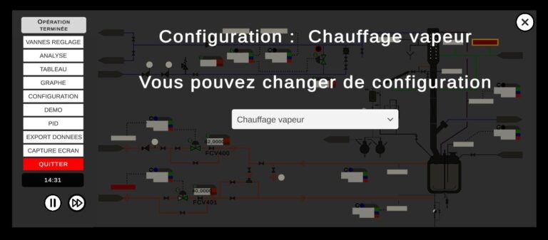 Simulateur de conduite Choix configuration