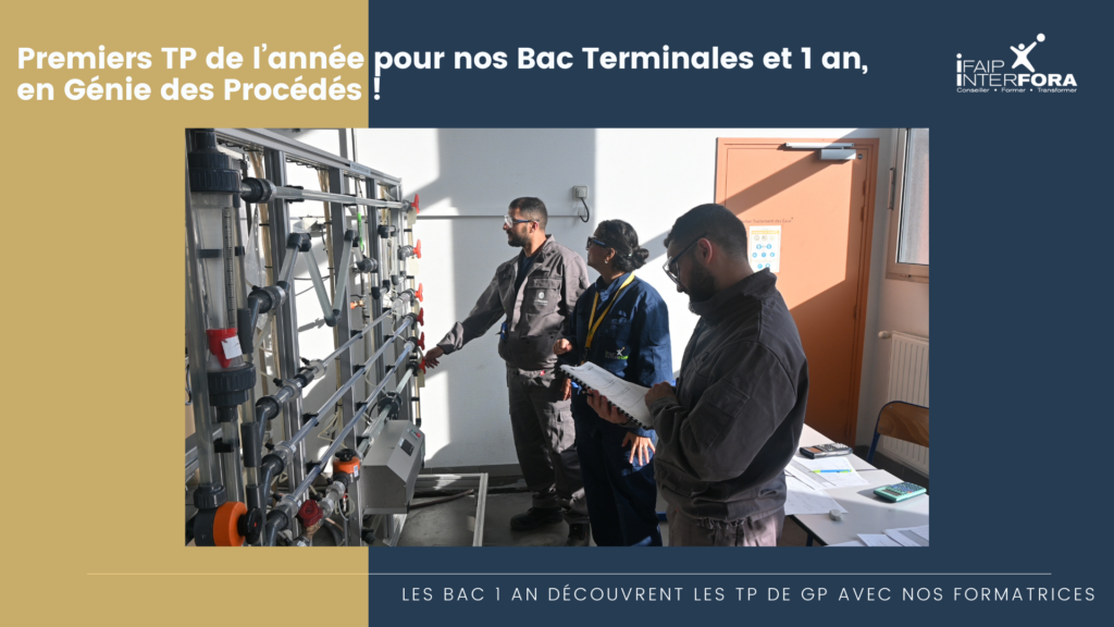 Bac PCEPC en TP Génie des procédés avec nos formatrices issues du terrain.