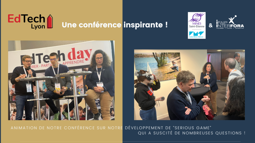 animation de la conférence sur le développement d'un serious game dans le cadre d'un partenariat avec l'Ecole des Mines de St Etienne